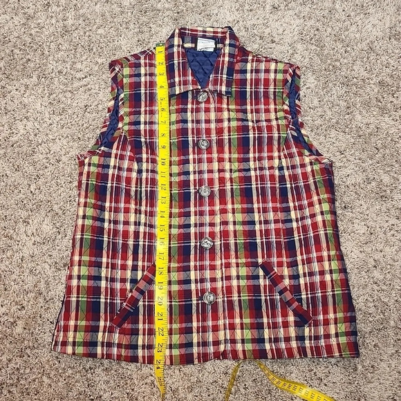 Southern Lady Quilted Vest Button Up Multi-Colored Size Small - Picture 13 of 13